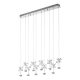 EGLO , 93663 , PIANOPOLI , függeszték , 3000 K , LED , 10X2,5W , IP20 , átlátszó