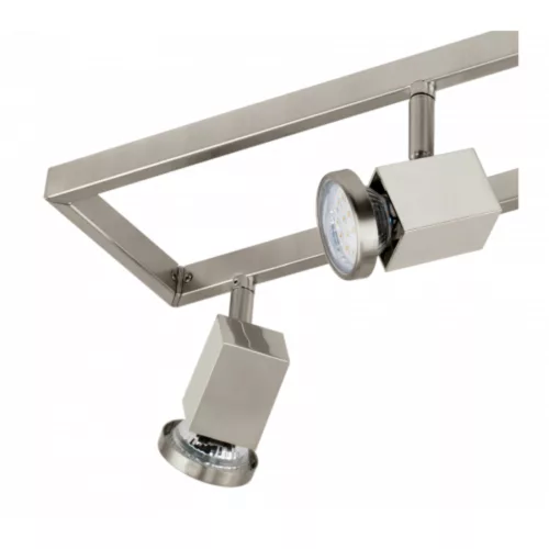 LED lámpa , mennyezeti , GU10 , 4 x 4.6W , bilenthető , matt nikkel , EGLO , ZERACO , 93678