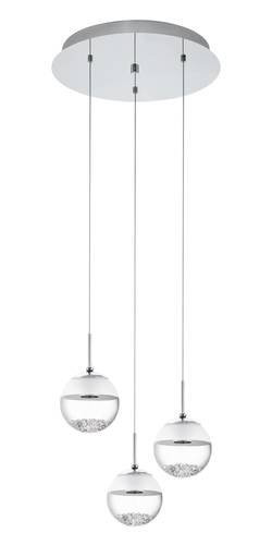 EGLO , 93709 , MONTEFIO 1 , függeszték , 3000 K , LED , 3X5W , IP20 , fehér, átlátszó