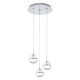 EGLO , 93709 , MONTEFIO 1 , függeszték , 3000 K , LED , 3X5W , IP20 , fehér, átlátszó