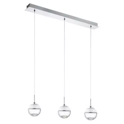 EGLO , 93784 , MONTEFIO 1 , függeszték , 3000 K , LED , 3X5W , IP20 , fehér, átlátszó
