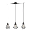 LED lampă lampă suspendată, de tavan, 3 x E27, oțel, negru, EGLO, TARBES, 94189
