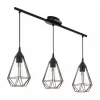 LED lampă lampă suspendată, de tavan, 3 x E27, oțel, negru, EGLO, TARBES, 94189