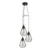 LED lampă lampă suspendată, de tavan, 3 x E27, oțel, negru, EGLO, TARBES, 94191