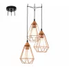 LED lámpa függeszték , mennyezeti , 3 x E27 , acél , réz , EGLO , TARBES , 94196
