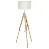 LED lámpa , állólámpa , E27 , fa , textil , natúr , EGLO , LANTADA , 94324