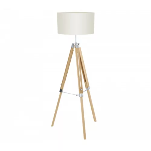 LED lámpa , állólámpa , E27 , fa , textil , natúr , EGLO , LANTADA , 94324