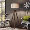 LED lámpa , állólámpa , E27 , fa , textil , dió , EGLO , LANTADA , 94326