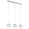 EGLO , 94593 , ROCAMAR , függeszték , E27 , 3X40W , IP20 , átlátszó