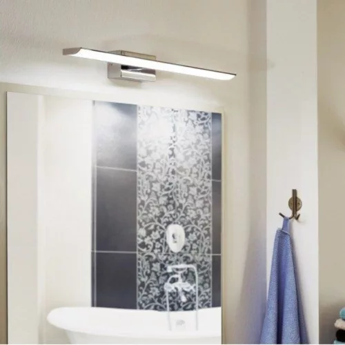 LED lámpatest , tükörvilágítás , 9.6 Watt , 60.5 cm , természetes fehér , matt nikkel , IP44 , EGLO , TABIANO , 94615