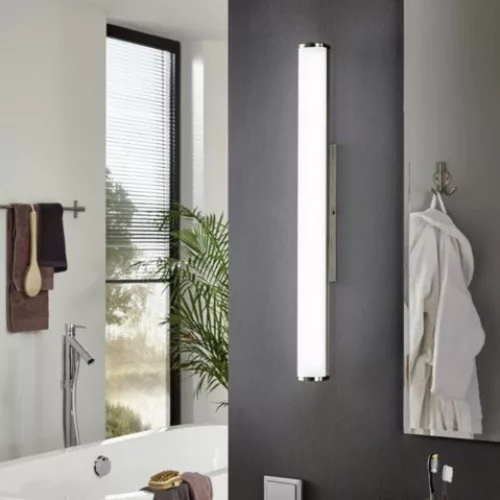 LED lámpatest , tükörvilágítás , 8 Watt , 35 cm , természetes fehér , matt nikkel , IP44 , EGLO , CALNOVA , 94715