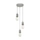 EGLO , 95523 , SILVARES , függeszték , E27 , 3X60W , IP20 , szürke