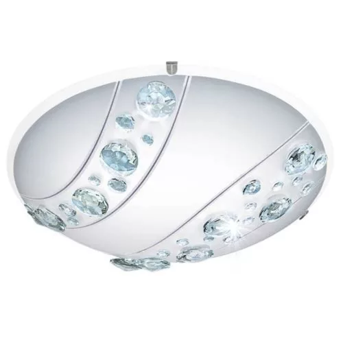 EGLO , 95576 , NERINI , fali-mennyezeti lámpa , 4000 K , LED , 16W , IP20 , fehér, fekete, átlátszó