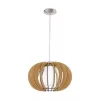 EGLO , 95598 , STELLATO 1 , függeszték , E27 , 1X60W , IP20 , juhar, fehér