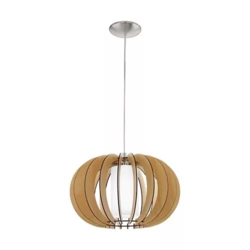 EGLO , 95598 , STELLATO 1 , függeszték , E27 , 1X60W , IP20 , juhar, fehér