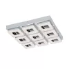 EGLO , 95658 , FRADELO , fali-mennyezeti lámpa , 3000 K , LED , 9X3,8W , IP20 , króm, átlátszó