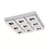 EGLO , 95658 , FRADELO , fali-mennyezeti lámpa , 3000 K , LED , 9X3,8W , IP20 , króm, átlátszó