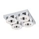 EGLO , 95664 , FRADELO , fali-mennyezeti lámpa , 3000 K , LED , 4X3,5W , IP20 , króm, átlátszó