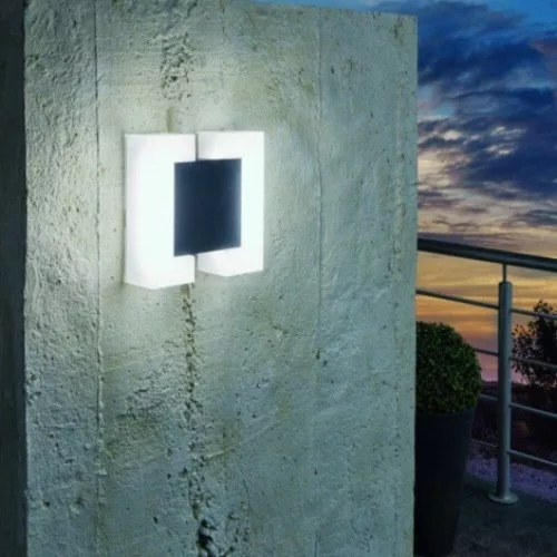 Led lámpatest , oldalfali , 2 x 4.8 Watt , meleg fehér , antracit , kültéri , IP44 , EGLO , SITIA , 95988