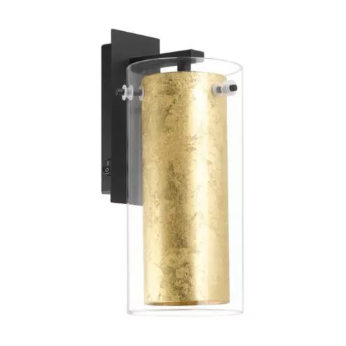 EGLO , 97839 , PINTO GOLD , fali lámpa , E27 , 1X40W , IP20 , átlátszó, arany
