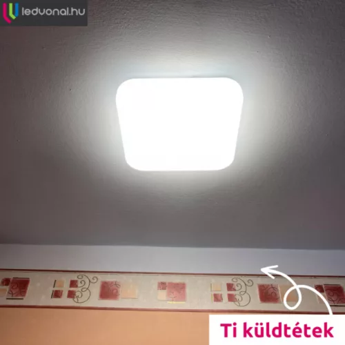 LED lámpatest , mennyezeti/fali , négyzet , kristály hatású , 49.5W , meleg fehér , EGLO , FRANIA-S , 98449
