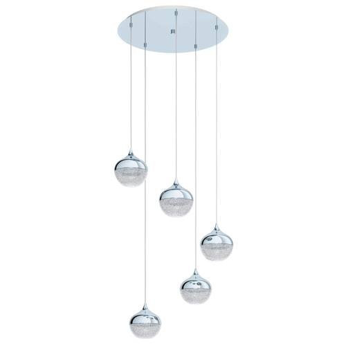 EGLO , 98629 , MIOGLIA 1 , függeszték , E14 , 5X25W , IP20 , fehér szemcsés, átlátszó
