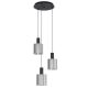 EGLO , 98754 , GOROSIBA , függeszték , E27 , 3X40W , IP20 , fekete-átlátszó