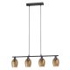 EGLO , 98765 , ZABALEA , függeszték , E14 , 4X40W , IP20 , átlátszó bronz