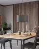 LED lámpa , függeszték , mennyezeti lámpa , fekete , textil , 38cm , E27 foglalattal , EGLO , MASERLO , 99042