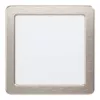 LED panel , 10.5W , süllyesztett , négyzet, meleg fehér , matt nikkel keret , EGLO , FUEVA 5 , 99168