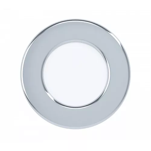 LED panel , 2.7W , süllyesztett , kerek , meleg fehér , króm keret , IP44 , EGLO , FUEVA 5 , 99204