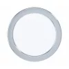LED panel , 10.5W , süllyesztett , kerek , természetes fehér , króm keret , IP44 , EGLO , FUEVA 5 , 99209