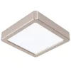 LED panel , 10.5W , falon kívüli , négyzet , természetes fehér , matt nikkel keret , EGLO , FUEVA 5 , 99252