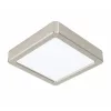 LED panel , 10.5W , falon kívüli , négyzet , természetes fehér , matt nikkel keret , EGLO , FUEVA 5 , 99252