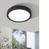 LED panel , 16.5W , falon kívüli , kerek , dimmelhető , meleg fehér , fekete keret , EGLO , FUEVA 5 , 99263