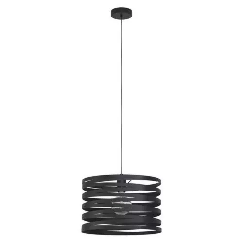 LED lampă lampă suspendată, de tavan, 37 cm, E27, oțel, negru, EGLO, CREMELLA, 99345
