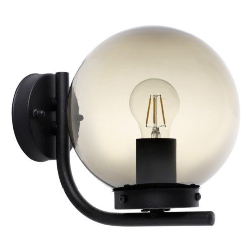 EGLO , 99586 , TAVERNA , fali lámpa , E27 , 1X28W , IP44 , fekete-átlátszó