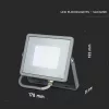 LED proiector, 30 Watt, Ultra Slim, alb cald, SAMSUNG chip, 5 ani garanție, gri
