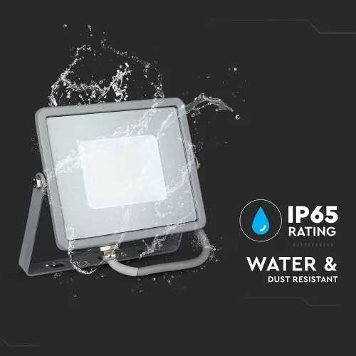 LED proiector, 30 Watt, Ultra Slim, alb cald, SAMSUNG chip, 5 ani garanție, gri
