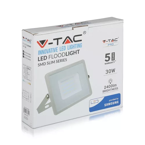 LED proiector, 30 Watt, Ultra Slim, alb cald, SAMSUNG chip, 5 ani garanție, gri