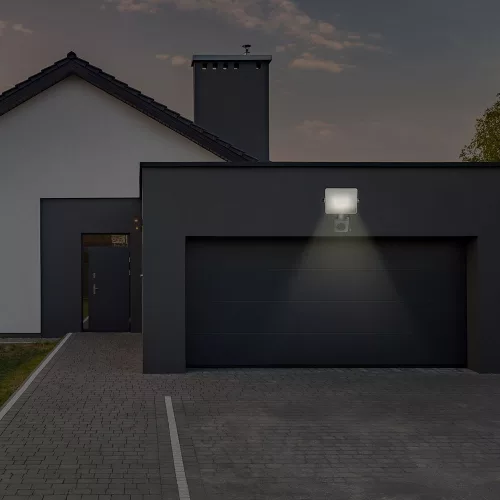LED proiector, 10 Watt, cu senzor de mișcare, alb rece, SAMSUNG chip, 5 ani garanție, alb