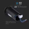 exterior în sol lampă, 1w, 6500K, alb rece, 10lm, 90°, negru, CRI>80, IP67, V-TAC, 1468