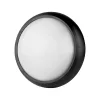 exterior lampă LED de tavan oval, 12w, 3000K, alb cald, 840lm, 120°, negru, CRI>70, IP54, V-TAC, 1349