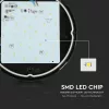 exterior lampă LED de tavan oval, 12w, 3000K, alb cald, 840lm, 120°, negru, CRI>70, IP54, V-TAC, 1349