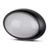 exterior lampă LED de tavan oval, 8w, 3000K, alb cald, 560lm, 120°, negru, CRI>70, IP54, V-TAC, 1267