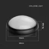 exterior lampă LED de tavan oval, 8w, 3000K, alb cald, 560lm, 120°, negru, CRI>70, IP54, V-TAC, 1267