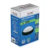 exterior lampă LED de tavan oval, 8w, 3000K, alb cald, 560lm, 120°, negru, CRI>70, IP54, V-TAC, 1267