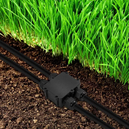 rezistent la apă 4-es cutie de conexiuni pentru proiector LED, negru, IP68, V-TAC, 5982
