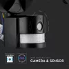 SMART LED proiector WIFI cu senzor cu cameră, 18w, 6000K, alb rece, 600lm, 180°, negru, CRI>70, V-TAC, 5917