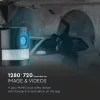 SMART LED proiector WIFI cu senzor cu cameră, 18w, 6000K, alb rece, 600lm, 180°, negru, CRI>70, V-TAC, 5917